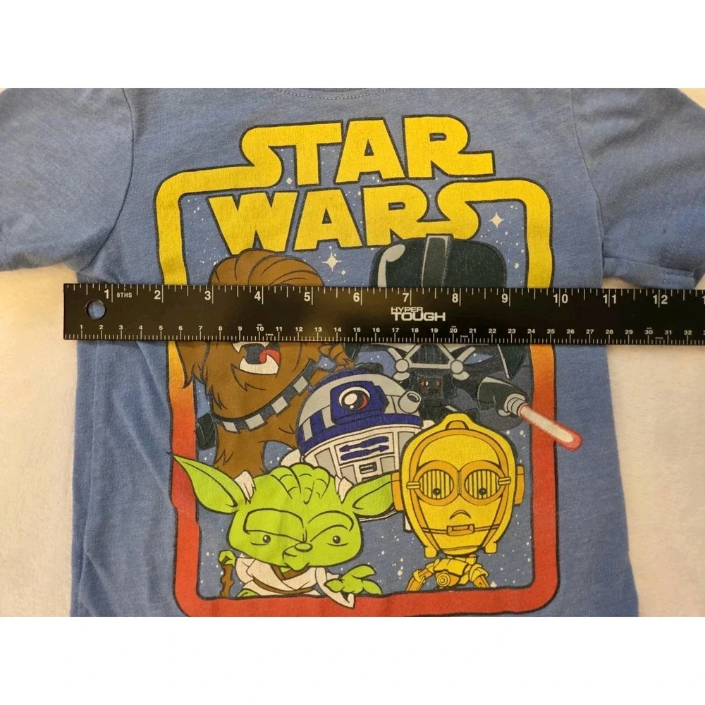 089 Old Navy Star Wars Chewbacca Graphic Tee Blue Short Sleeve Crew Neck 2T